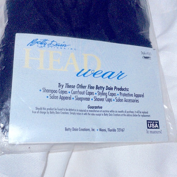 Vintage Betty Dain Creations Black Terry Turban Head Wrap Style #165 - Picture 4 of 4